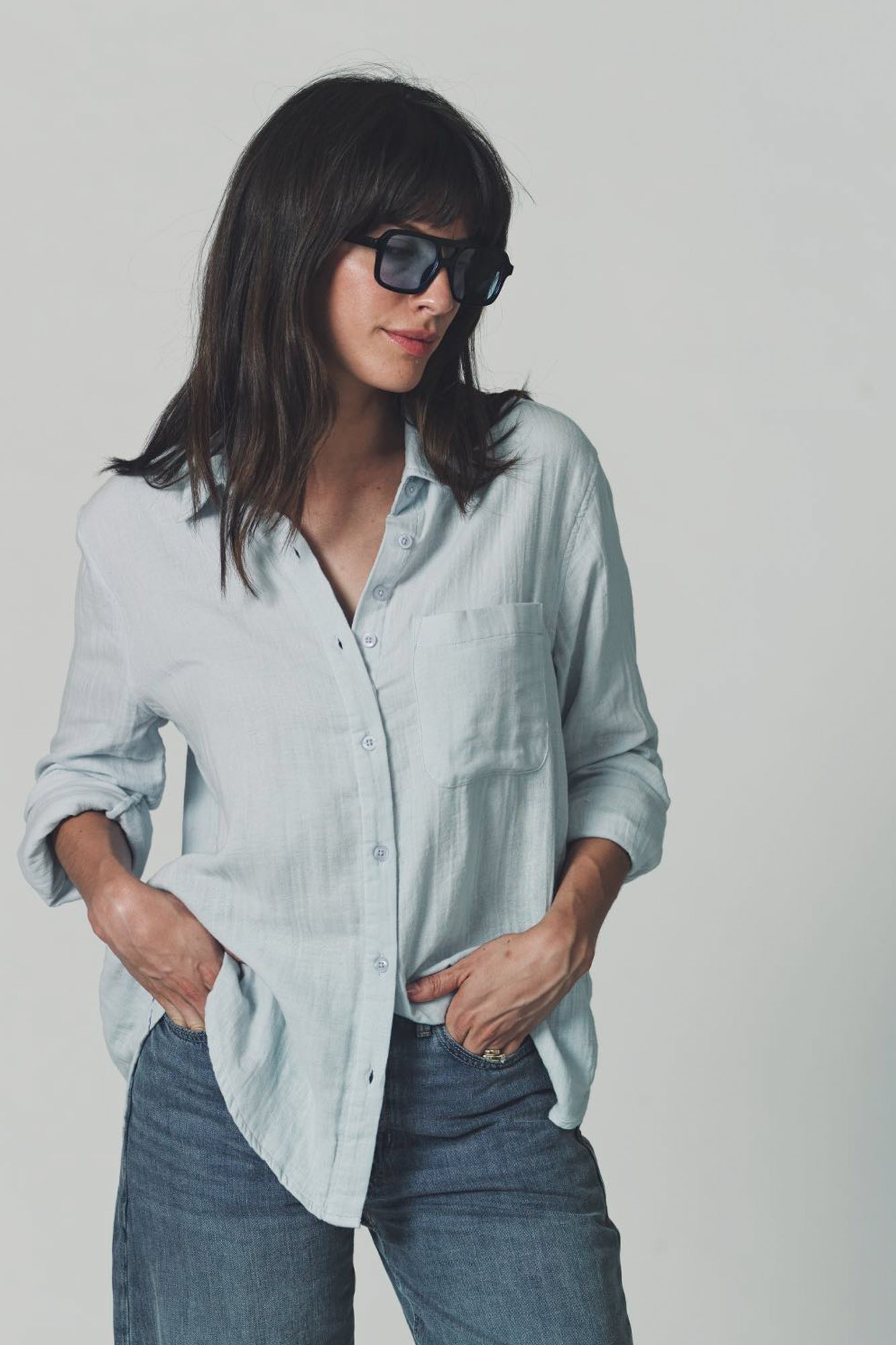 The Super Relaxed Boyfriend Shirt in Gauze The Shirt The Super Relaxed Boyfriend Shirt in Gauze The Shirt