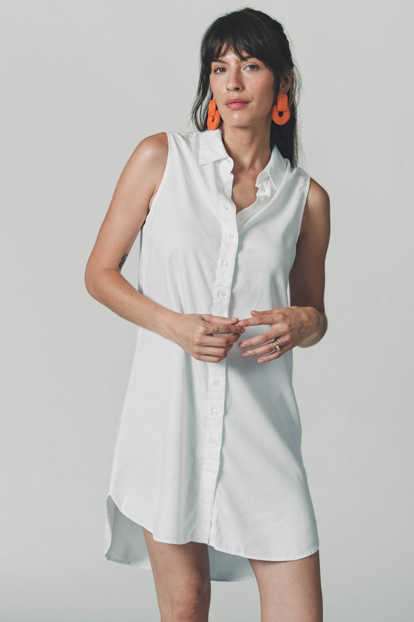 The Sleeveless Shirt Dress