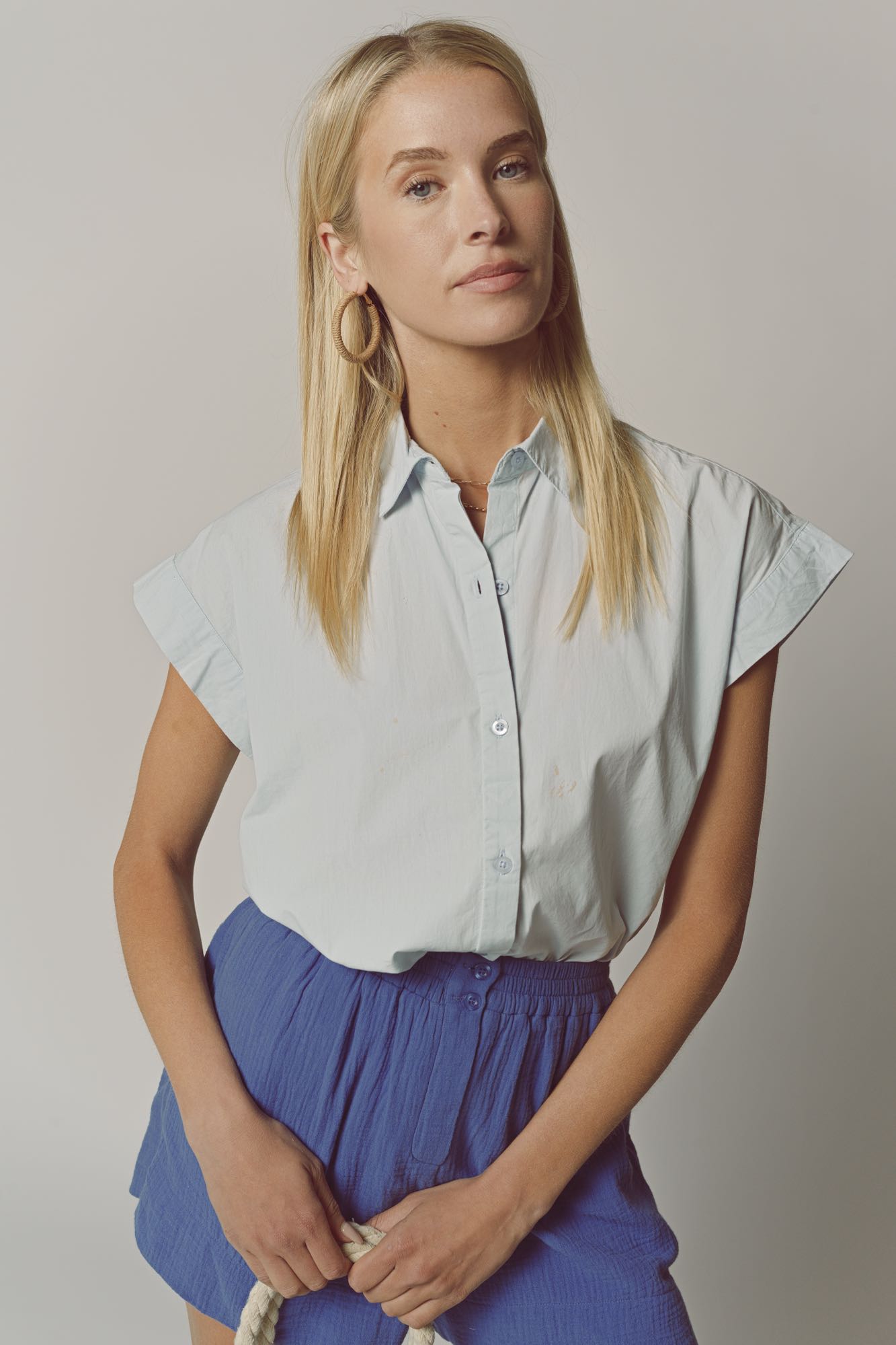 The Short Sleeve Boyfriend Shirt in Cotton