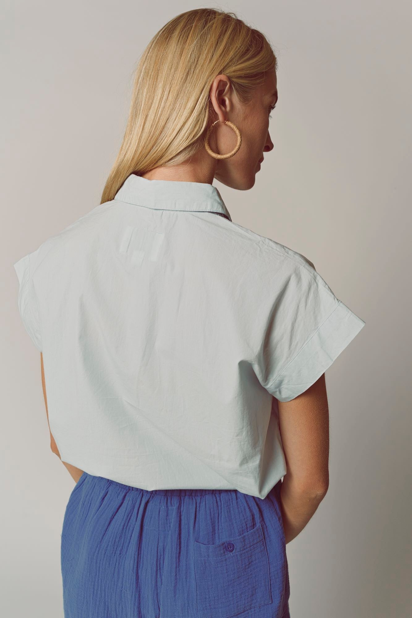 The Short Sleeve Boyfriend Shirt in Cotton