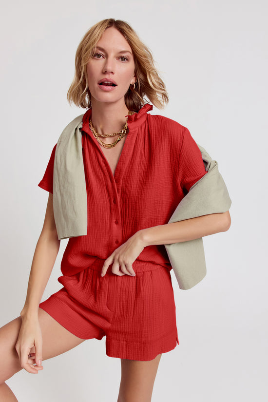 The Short Sleeve Shirt with Loose Back