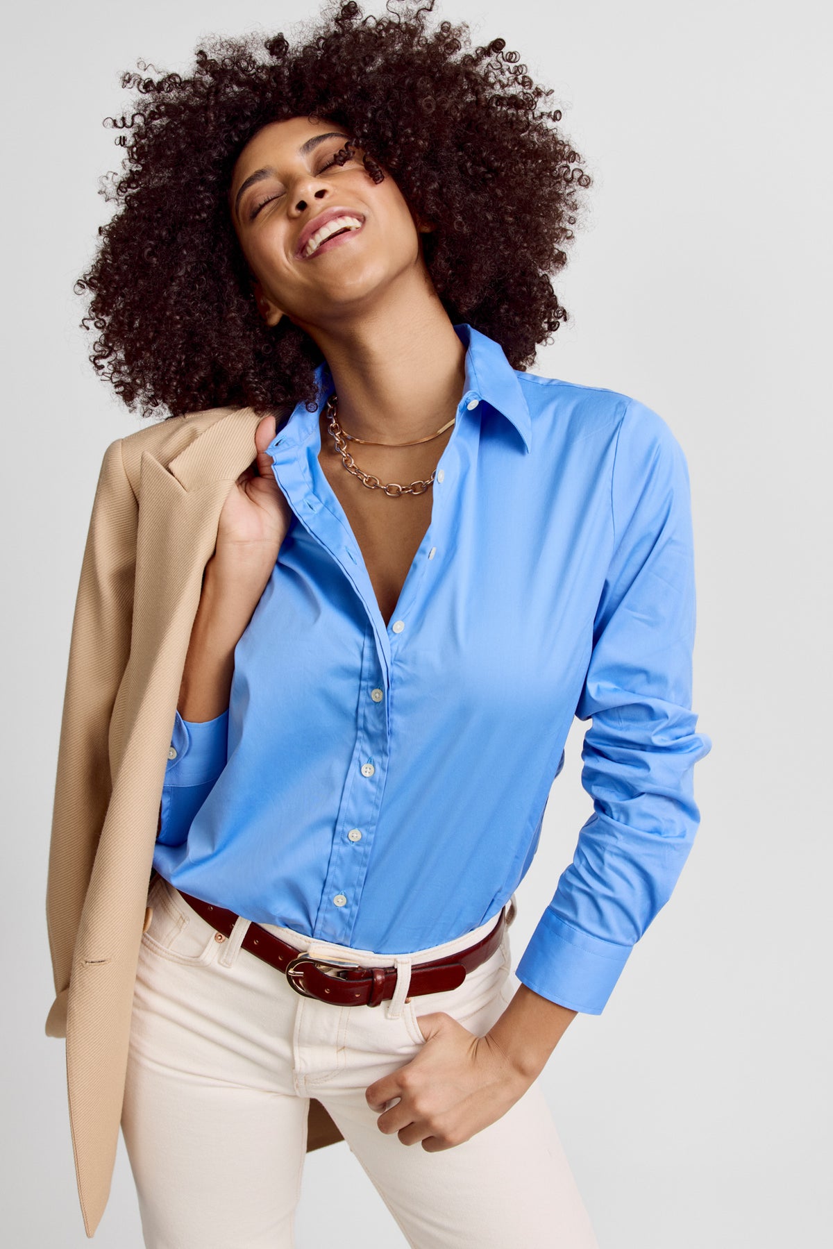 french blue dress shirt The Icon / XXL royal blue dress shirt