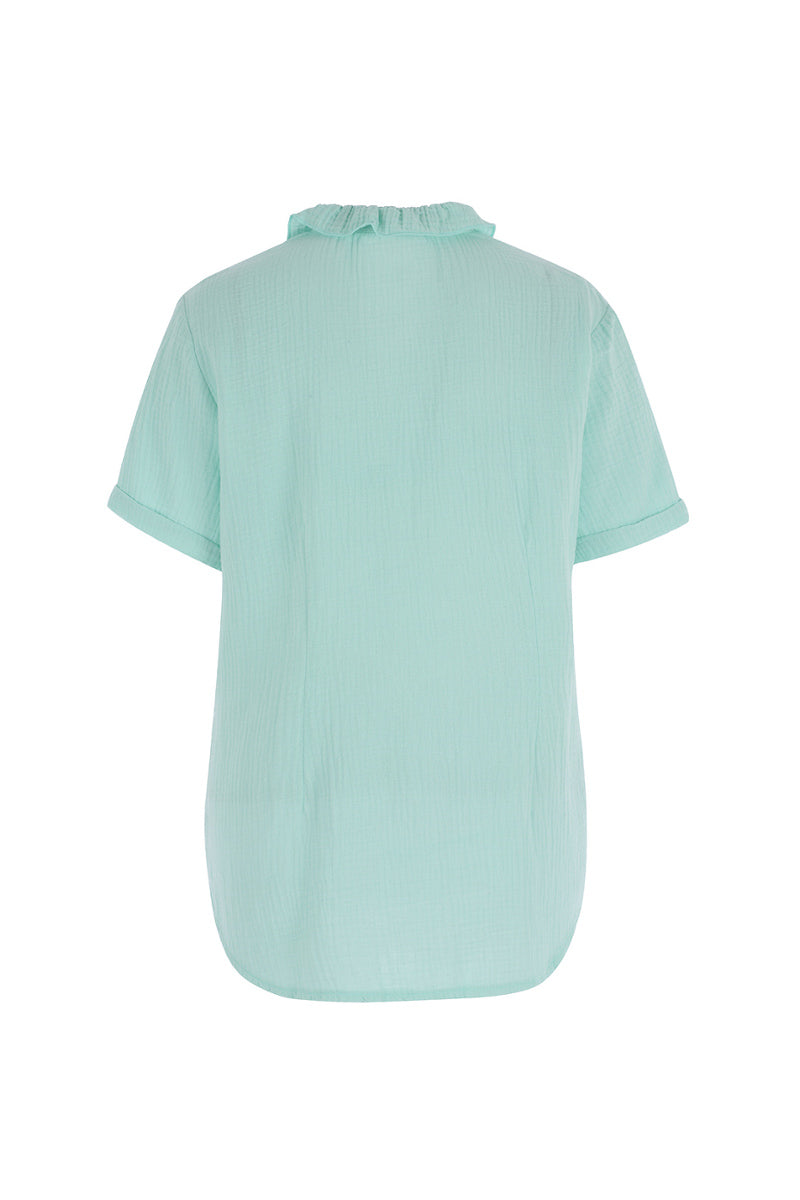 The Short Sleeve Shirt with Loose Back