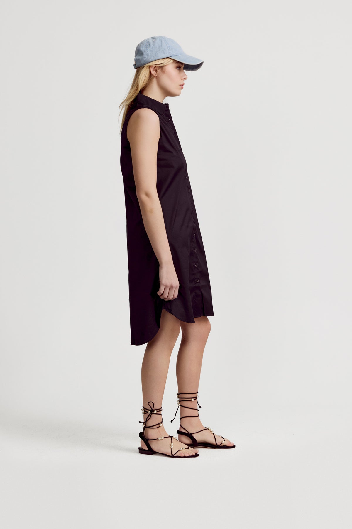 black sleeveless shirt dress The / S Mini dress
