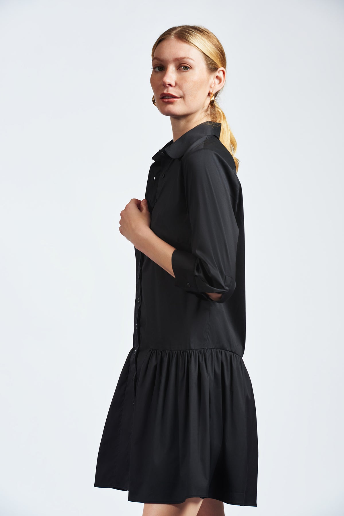 black shirt dresses The Drop Waist Dress / S Size:L (12/14)