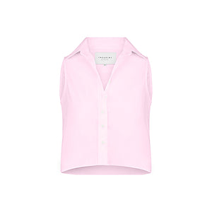 The Boxy Cropped Sleeveless Shirt