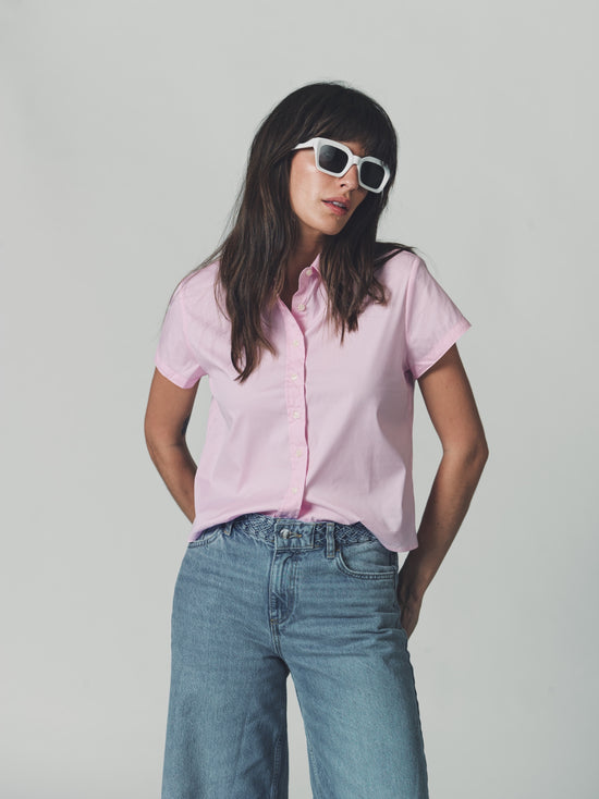 The Boxy Short Sleeve Cropped Shirt