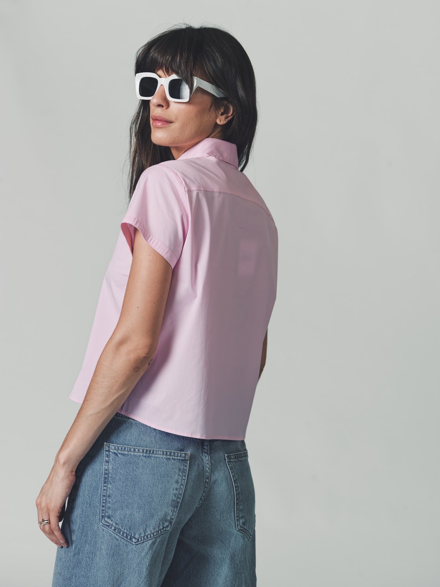 The Boxy Short Sleeve Cropped Shirt