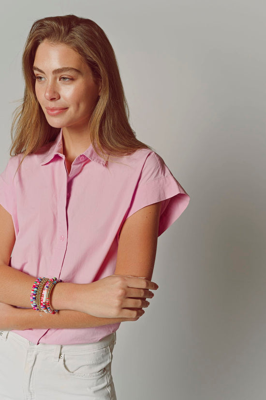 The Short Sleeve Boyfriend Shirt in Cotton