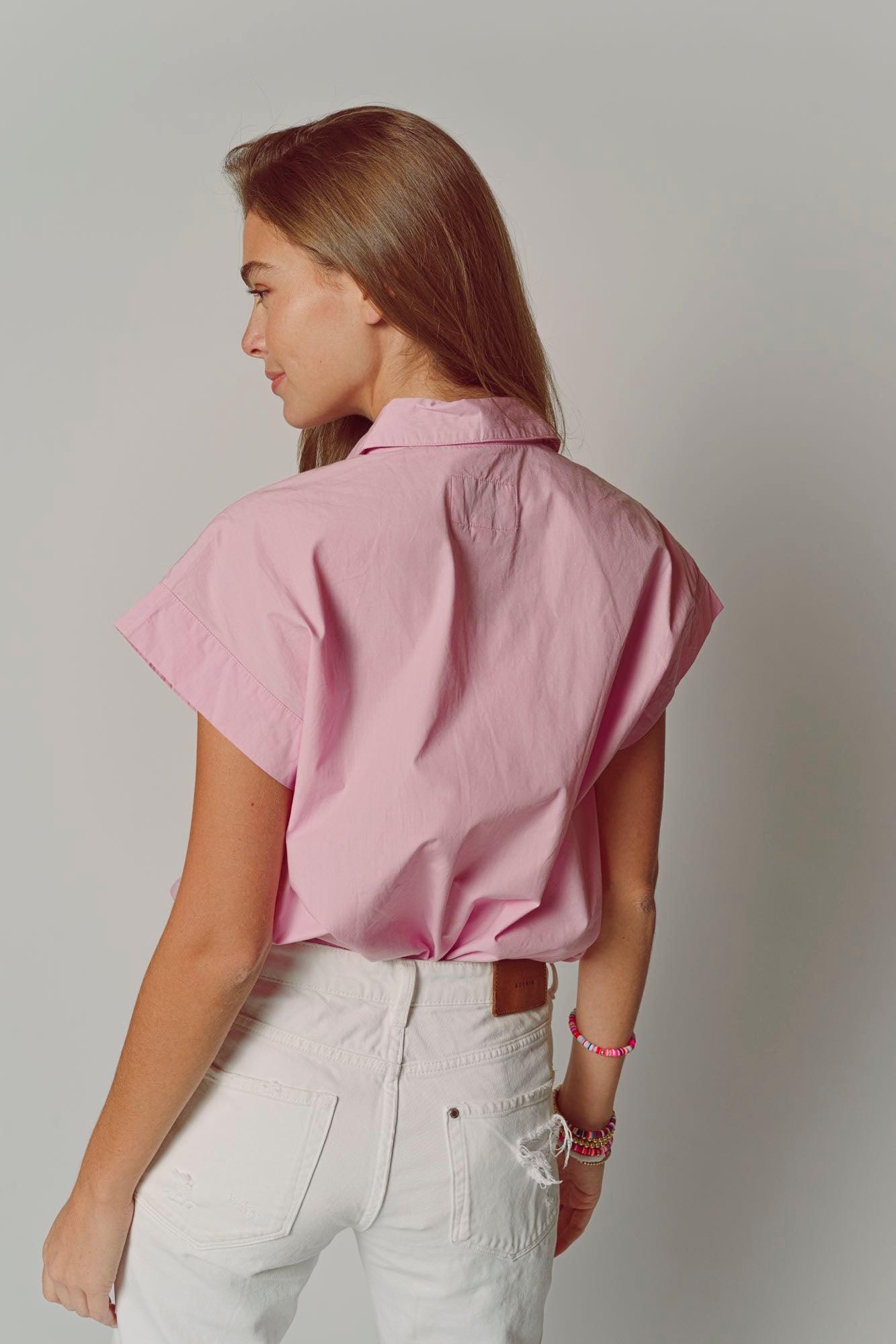 The Short Sleeve Boyfriend Shirt in Cotton