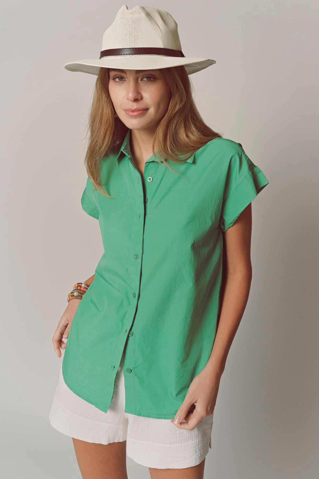 The Short Sleeve Boyfriend Shirt in Cotton