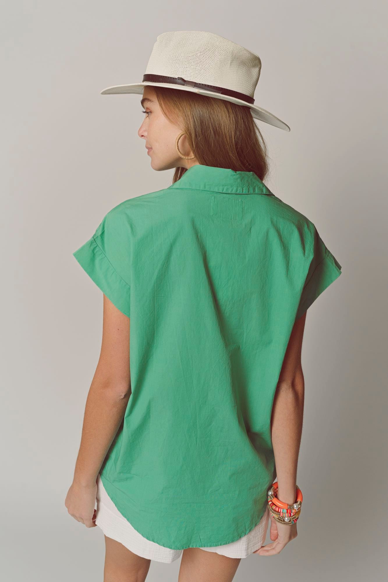 The Short Sleeve Boyfriend Shirt in Cotton