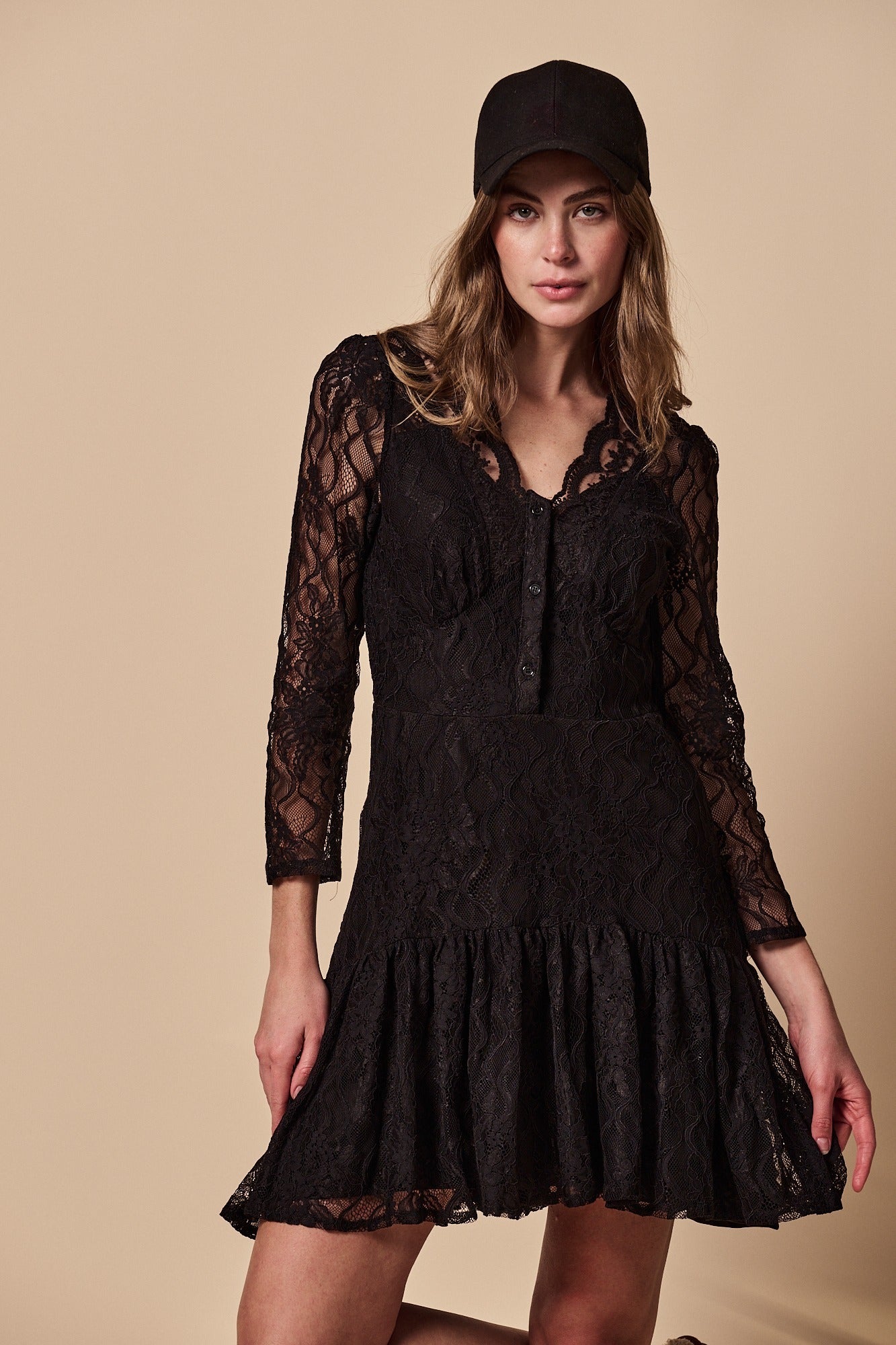The Shirt The Lace Dress in Black at Nordstrom, Size X-Small