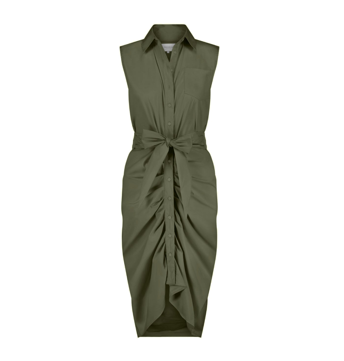The Sleeveless Wrap Front Dress