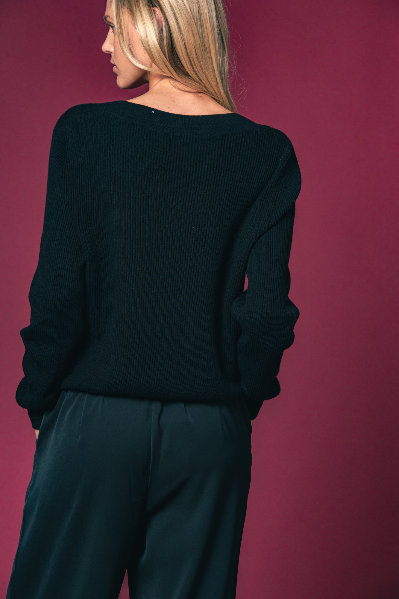 The V-Neck Cotton Cashmere Sweater