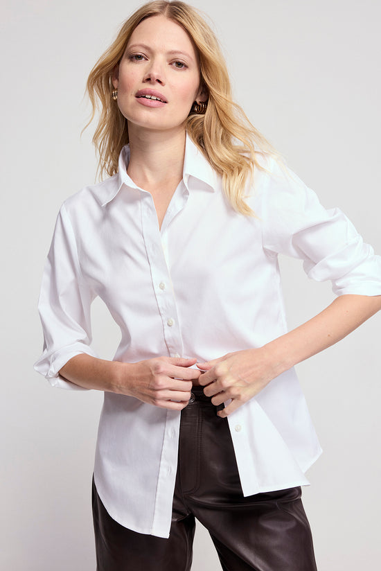 The Shirt by Rochelle Behrens - The Drop Waist Shirt Dress - White The Shirt by Rochelle Behrens - The Drop Waist Shirt Dress - White