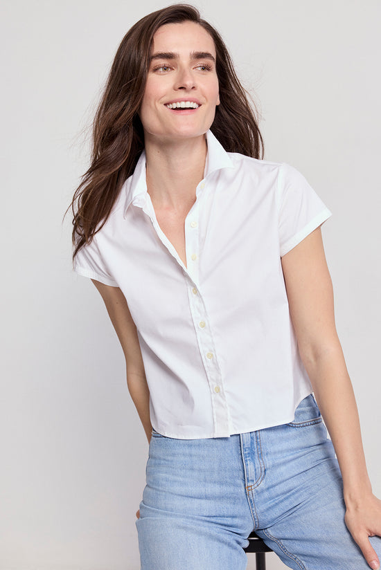 The Boxy Short Sleeve Cropped Shirt