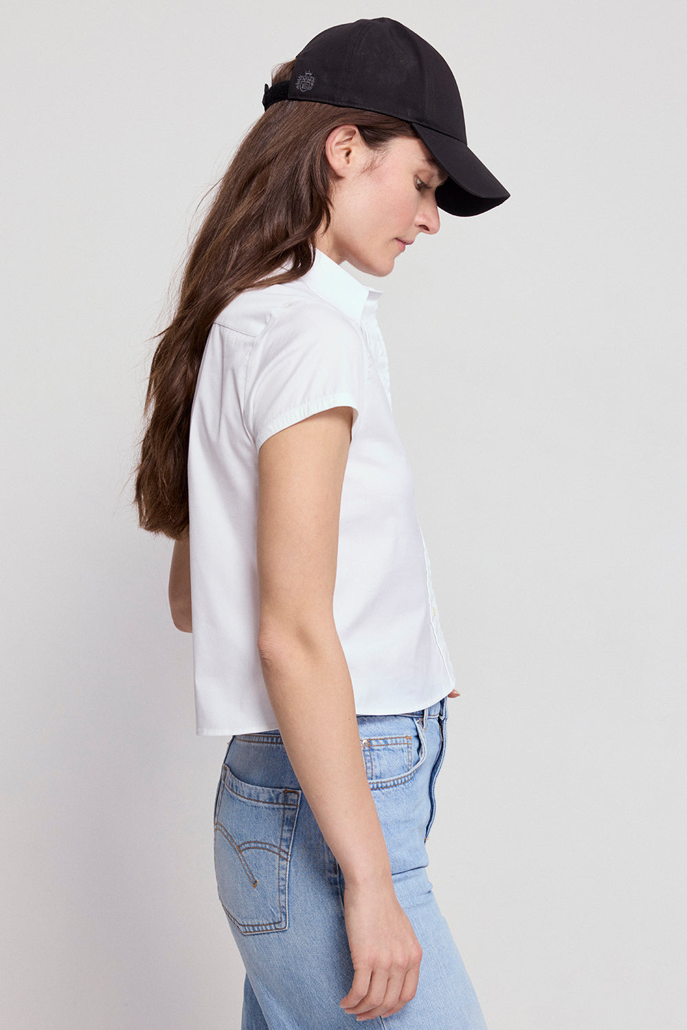 The Boxy Short Sleeve Cropped Shirt