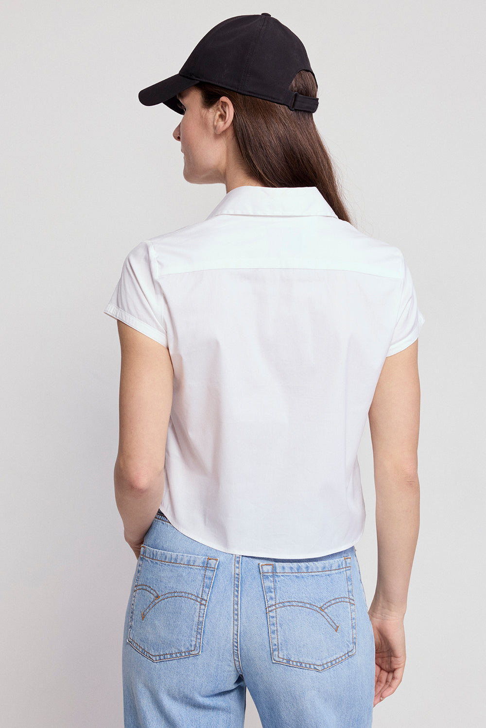 The Boxy Short Sleeve Cropped Shirt