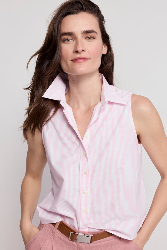 The Boxy Cropped Sleeveless Shirt