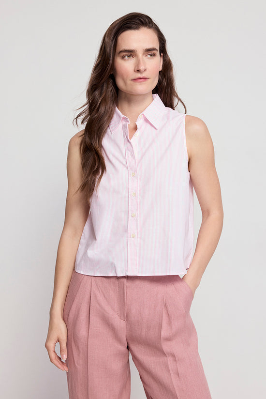 The Boxy Cropped Sleeveless Shirt