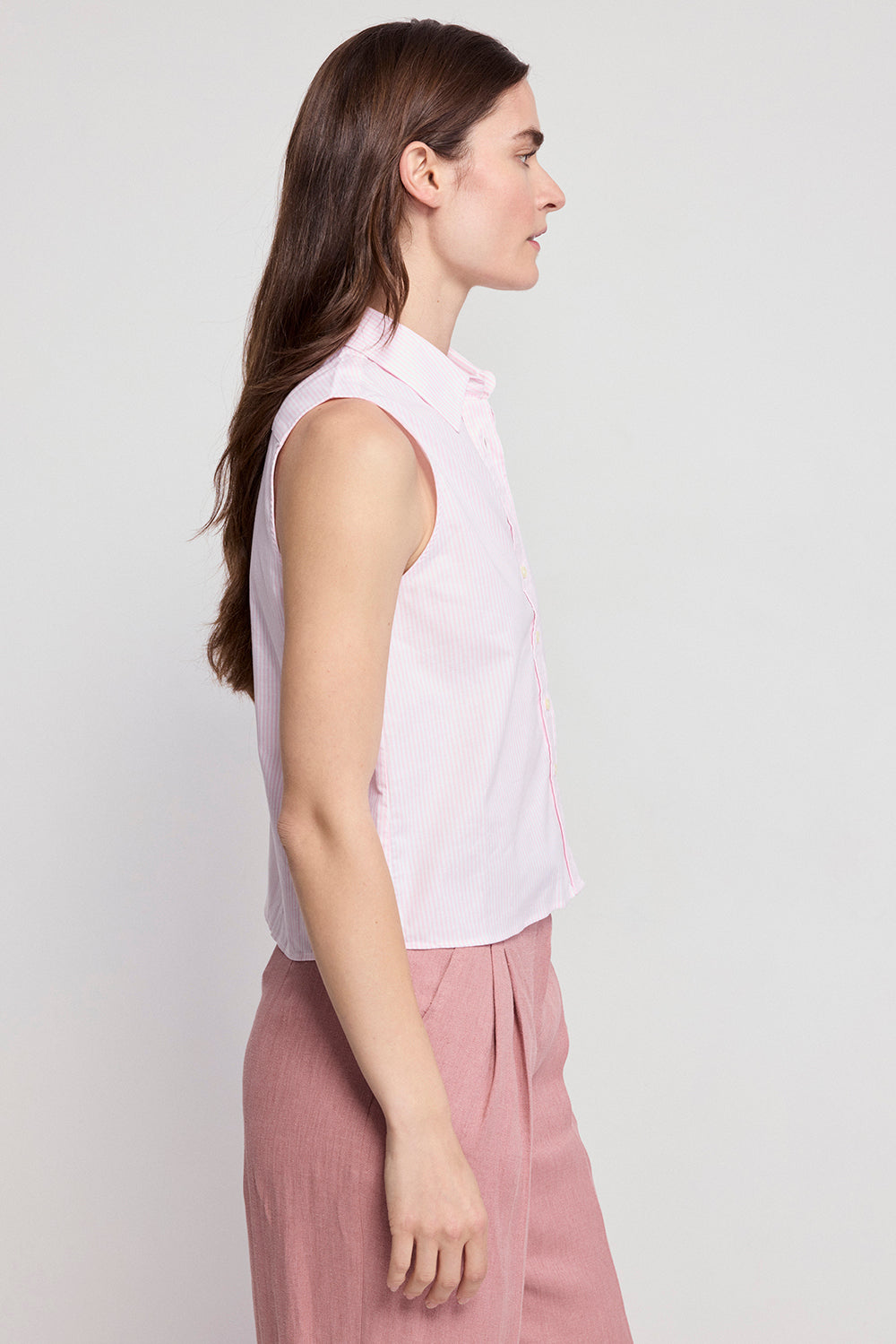 The Boxy Cropped Sleeveless Shirt