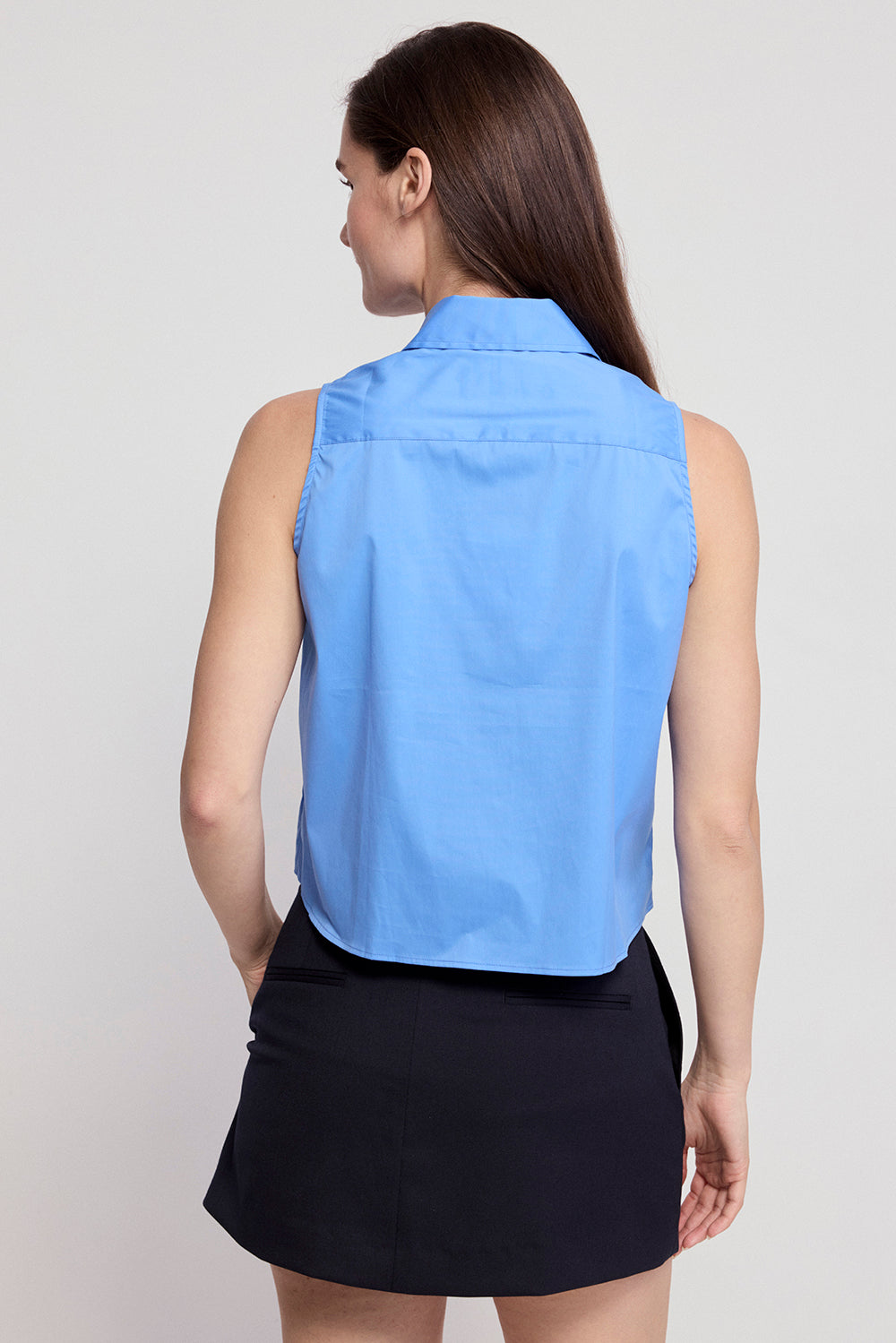 The Boxy Cropped Sleeveless Shirt