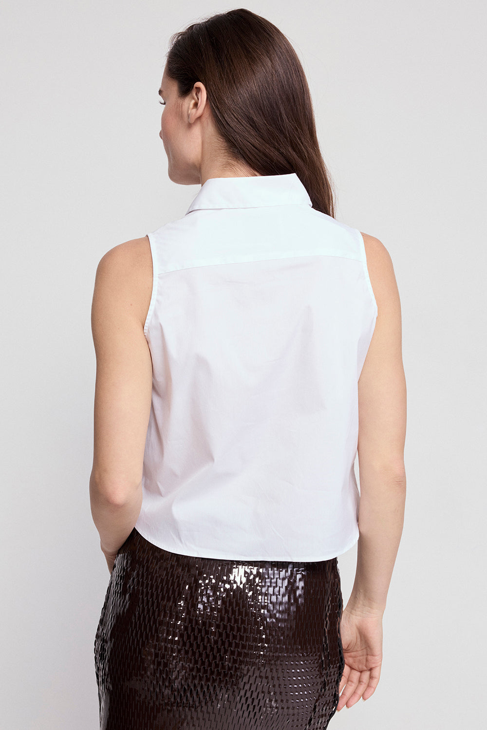 The Boxy Cropped Sleeveless Shirt