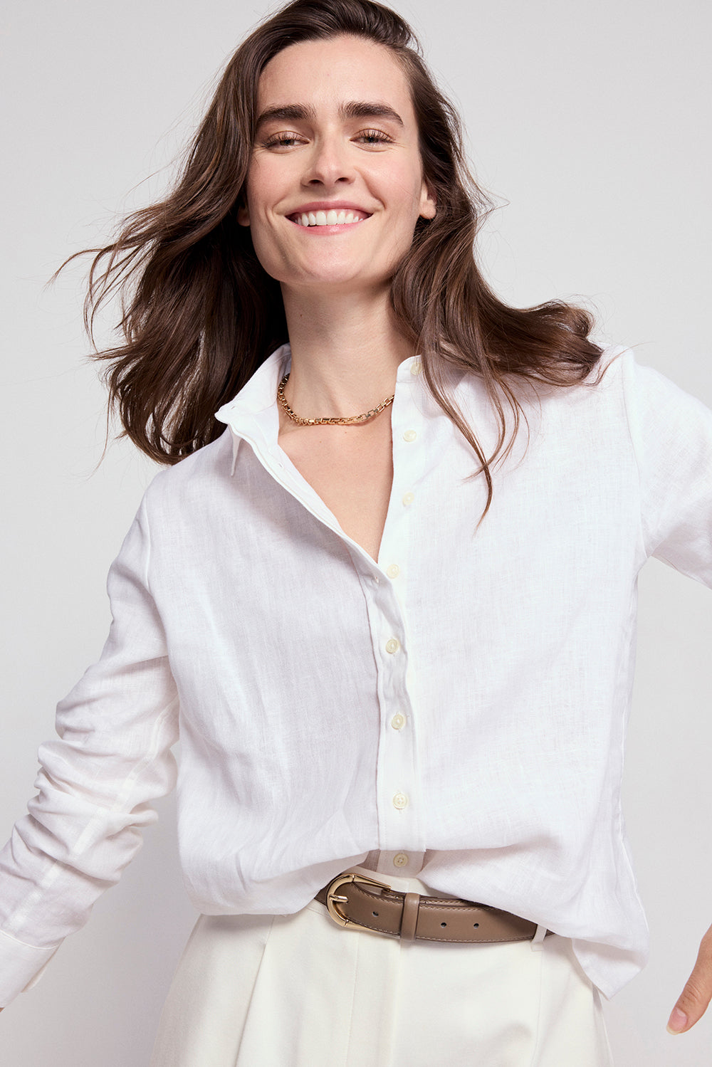 The Washed Linen Shirt White / S