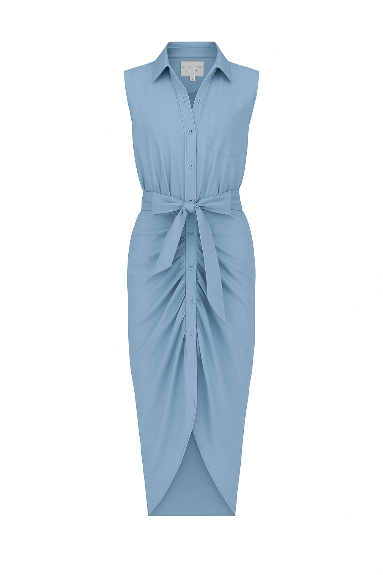 The Sleeveless Wrap Front Dress