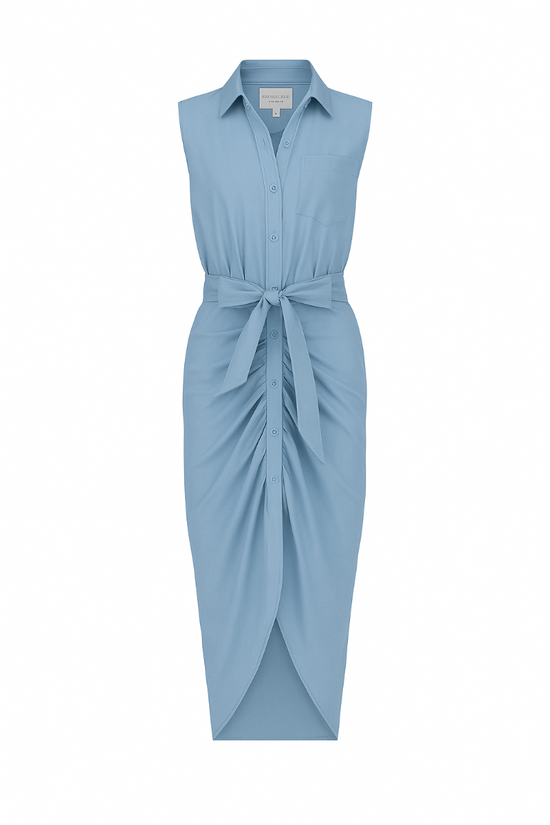 The Sleeveless Wrap Front Dress