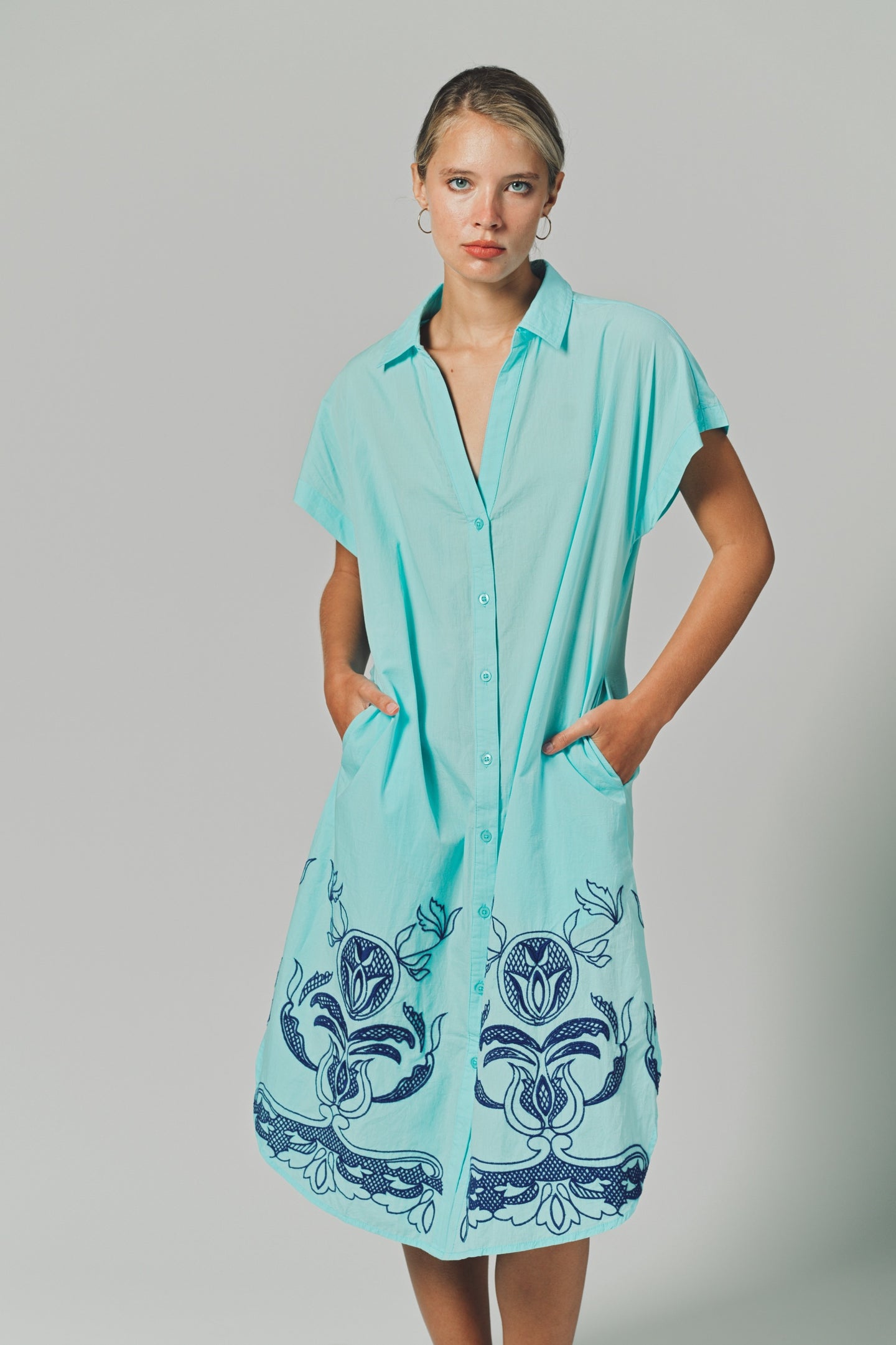 lea collection classic dress Saloni Lea Smocked Dress