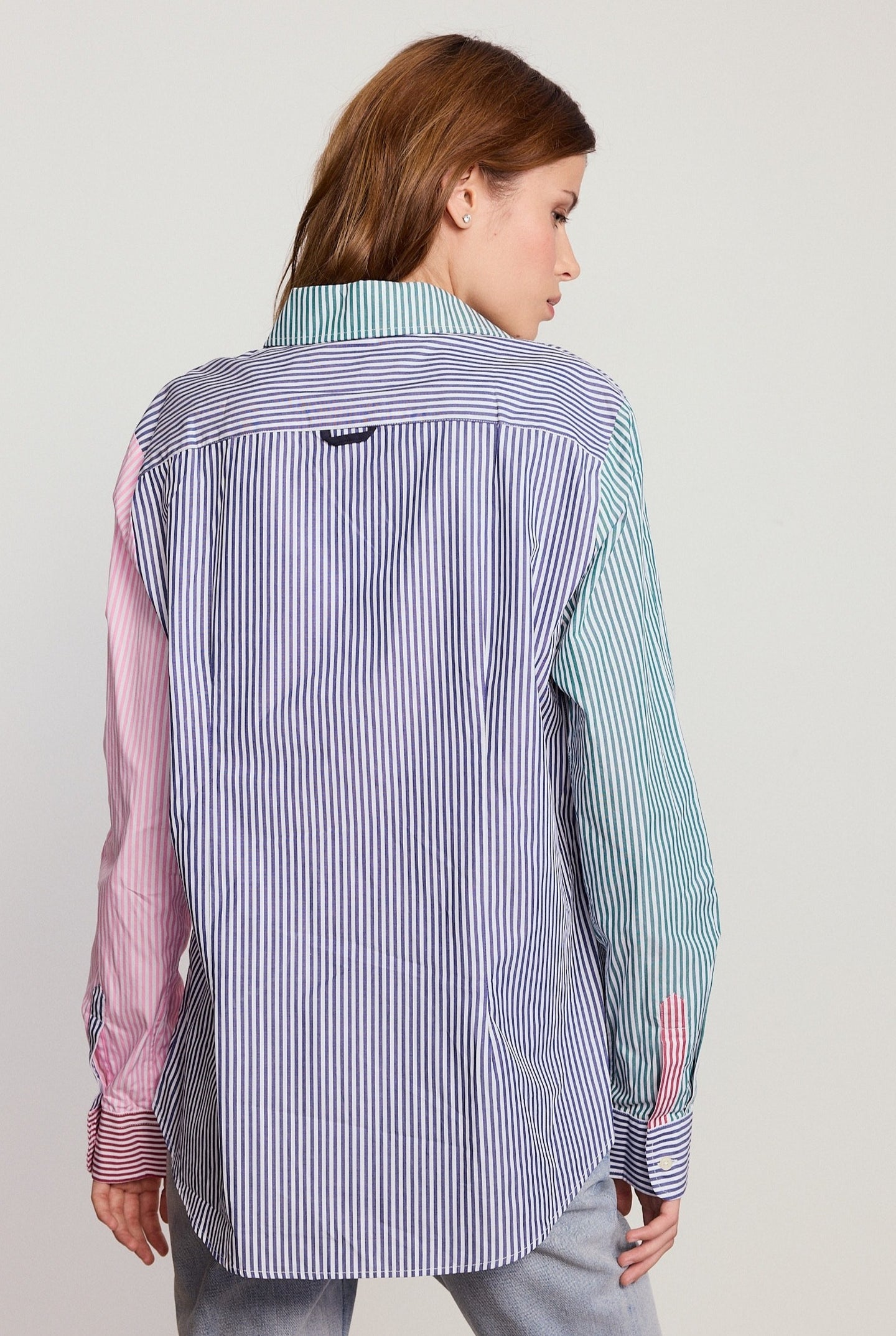 The Boyfriend Shirt in Multicolor Stripe
