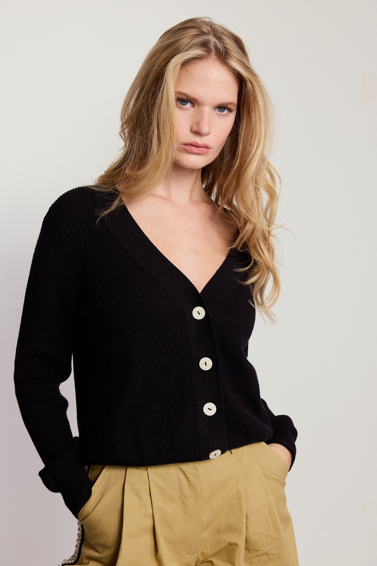 The V-Neck Cotton Cashmere Sweater