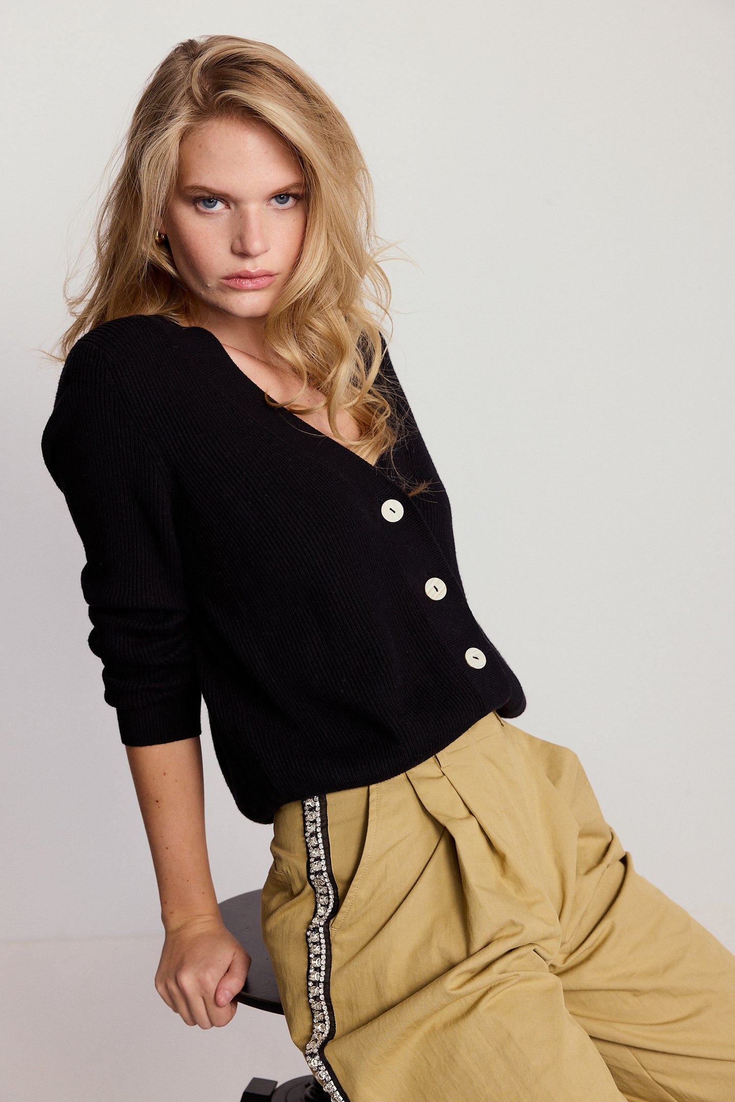 The V-Neck Cotton Cashmere Sweater