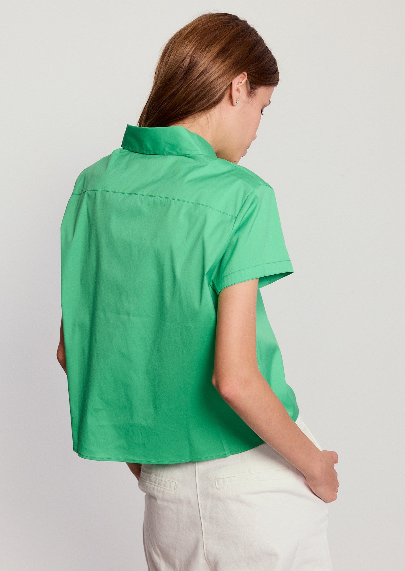 The Boxy Short Sleeve Cropped Shirt