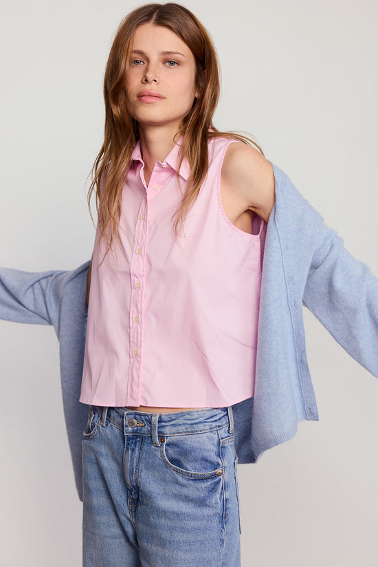 The Boxy Cropped Sleeveless Shirt