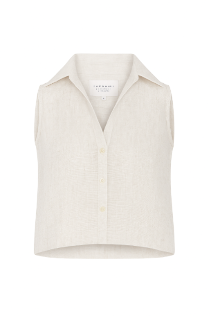 The Boxy Cropped Sleeveless Shirt