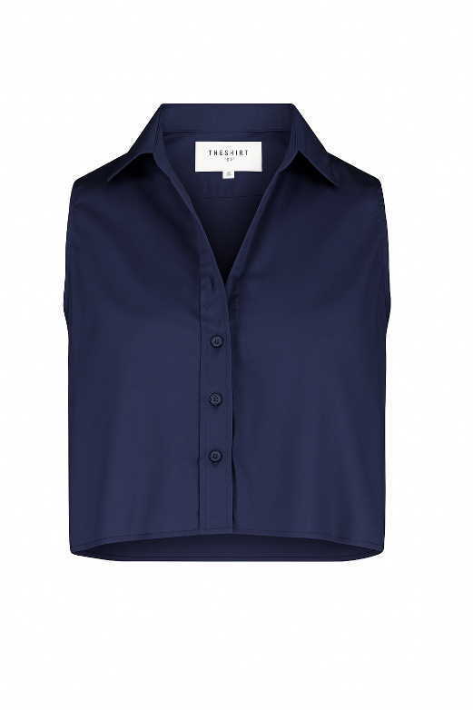 The Boxy Cropped Sleeveless Shirt