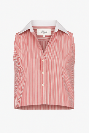 The Boxy Cropped Sleeveless Shirt