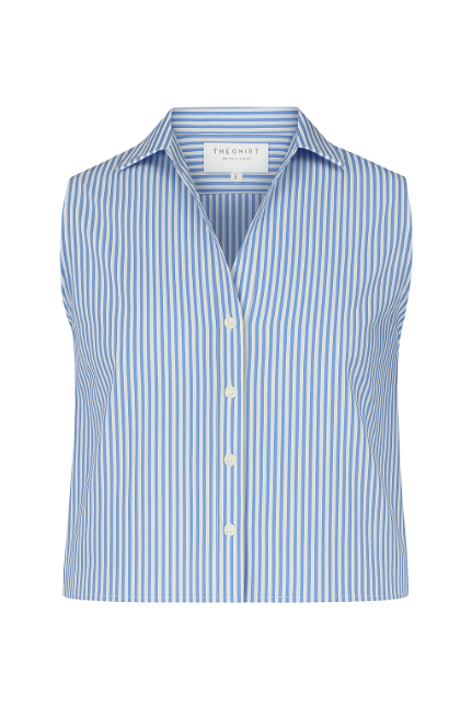 The Boxy Cropped Sleeveless Shirt