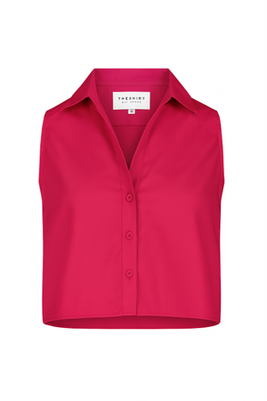 The Boxy Cropped Sleeveless Shirt