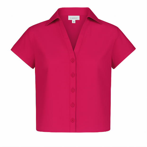The Boxy Short Sleeve Cropped Shirt