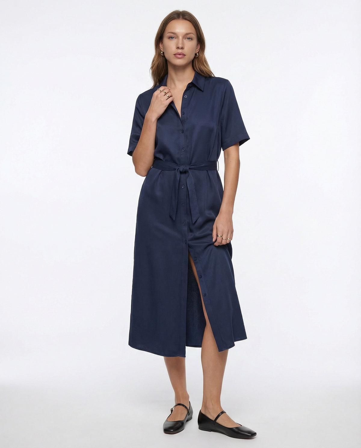 The Short Sleeve Midi Dress