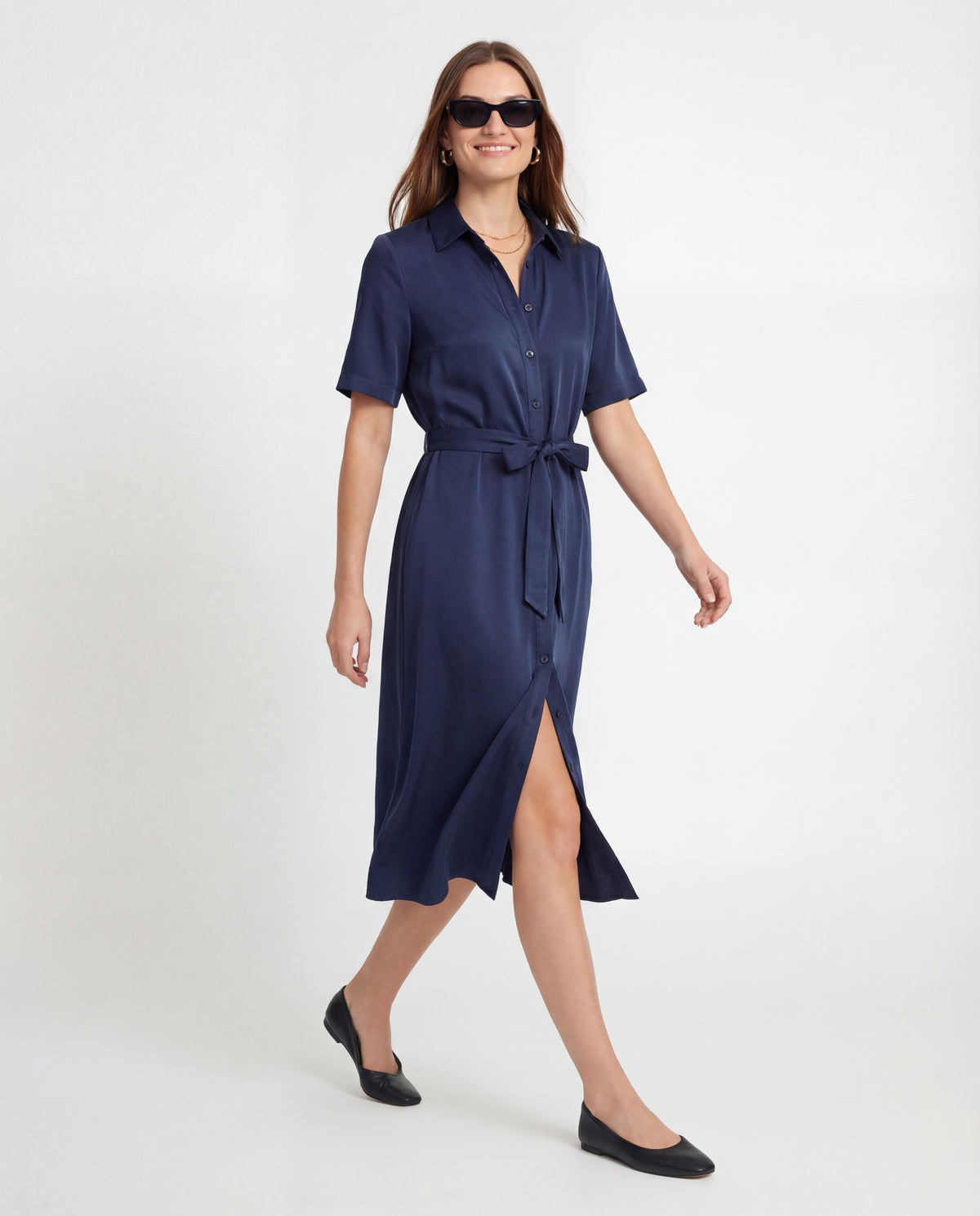 The Short Sleeve Midi Dress