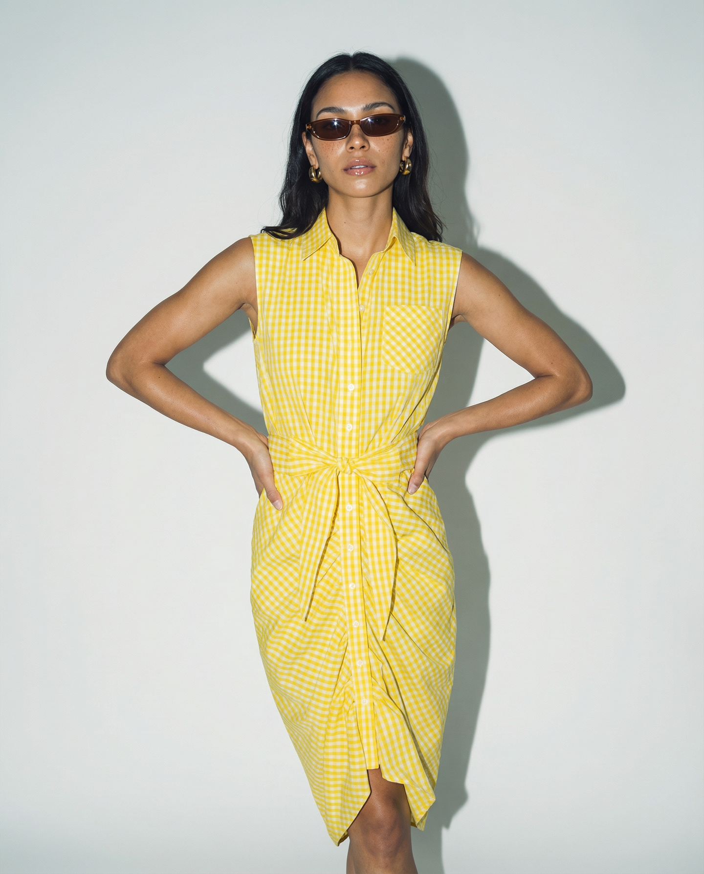 The Sleeveless Wrap Front Dress