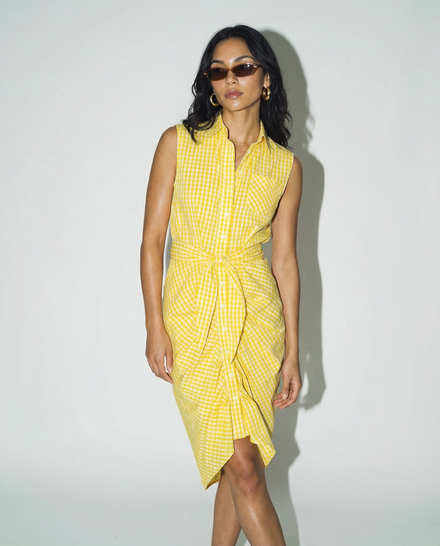 The Sleeveless Wrap Front Dress