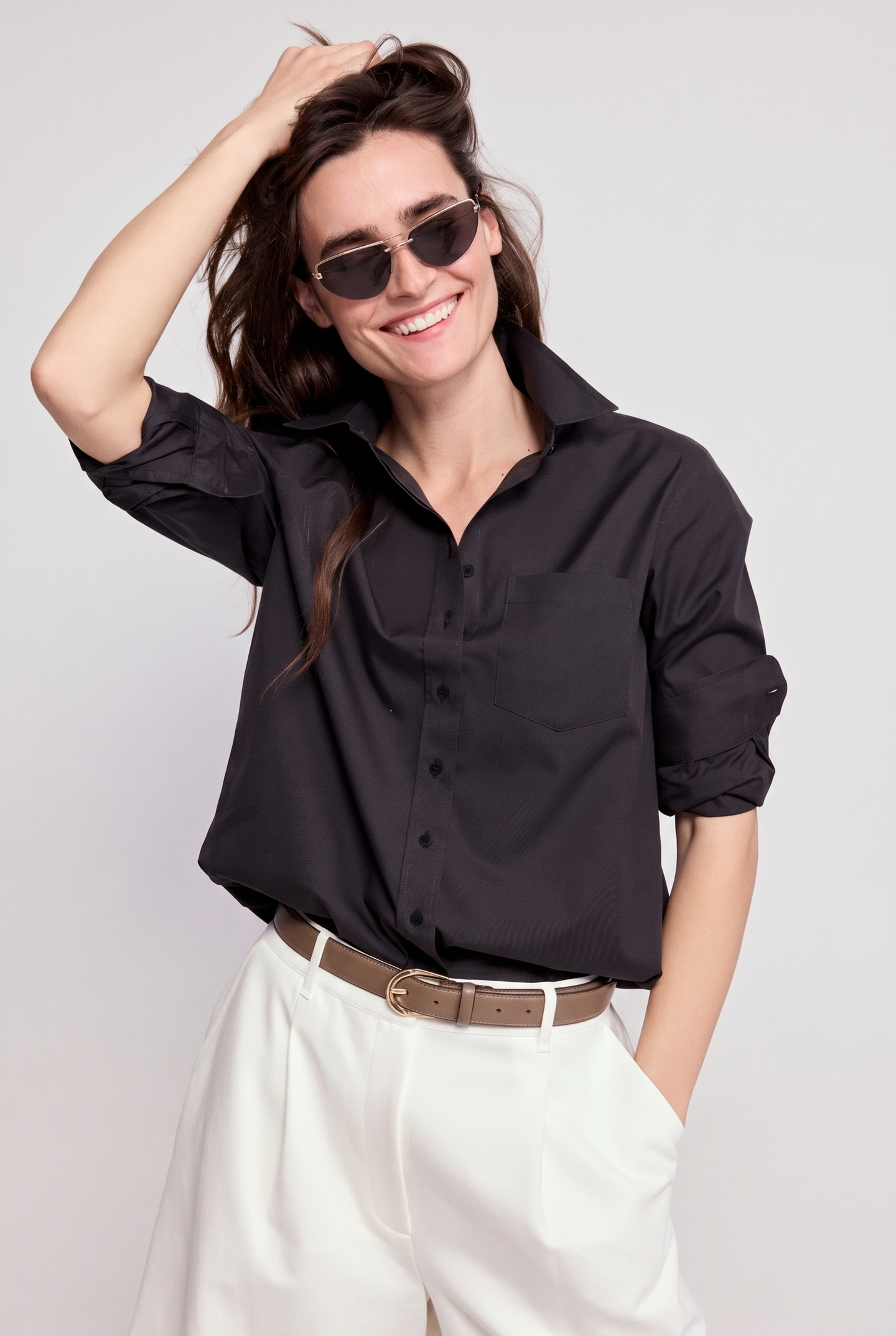 jet black dress shirt The Kirrin Tuxedo Shirt