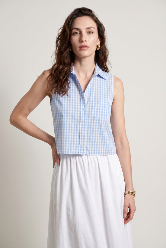 The Boxy Cropped Sleeveless Shirt
