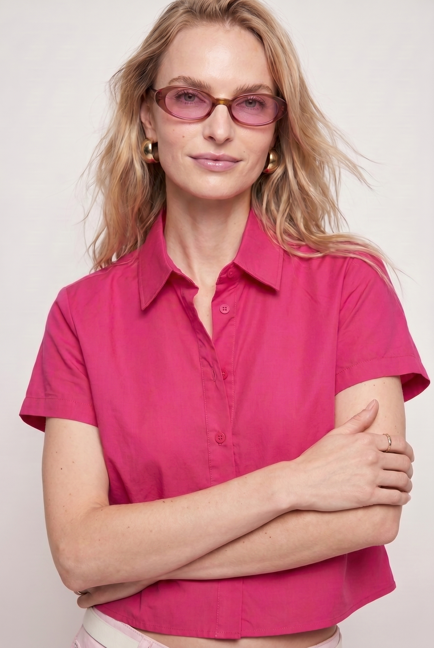 The Boxy Short Sleeve Cropped Shirt